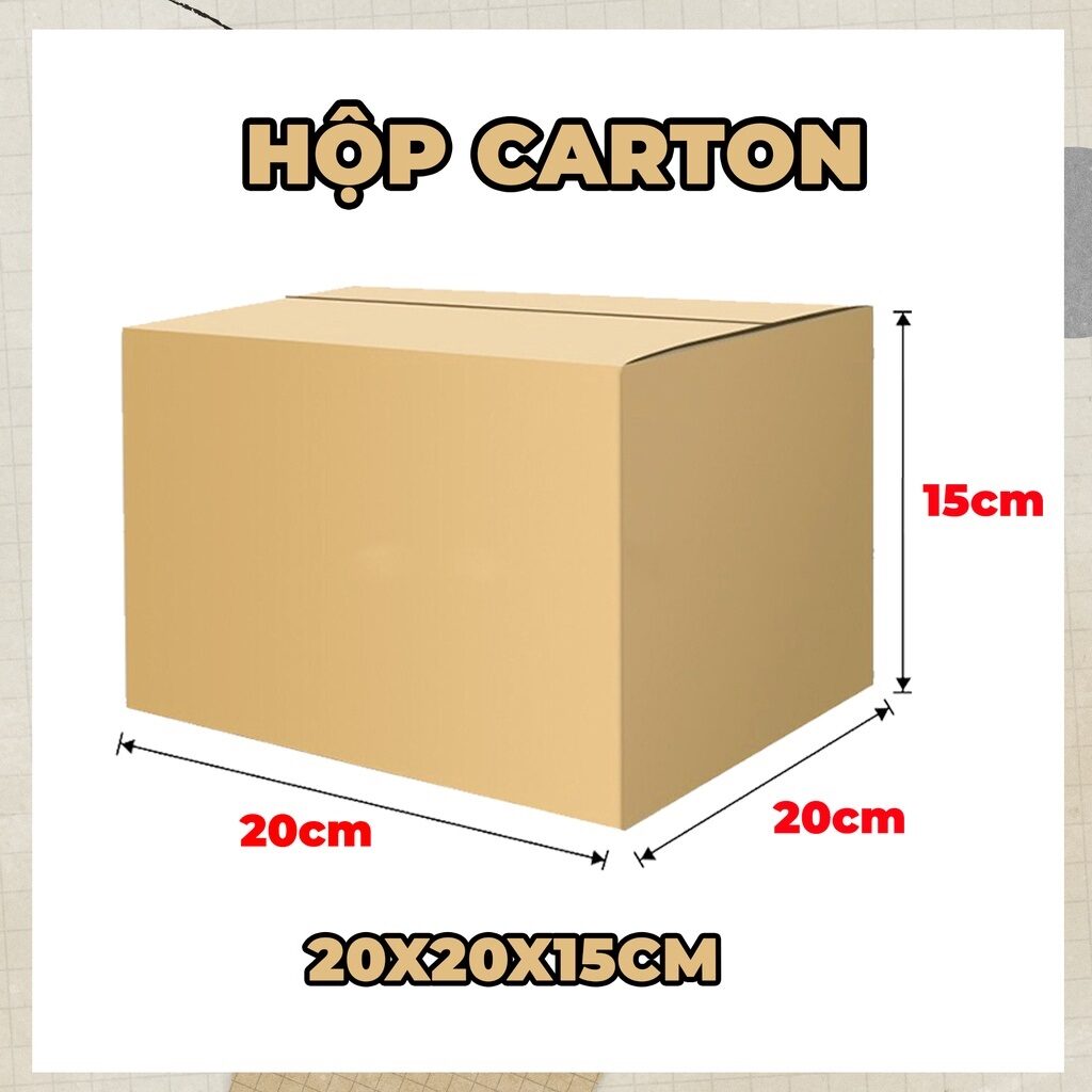 thùng carton kích thước 20x20x15cm