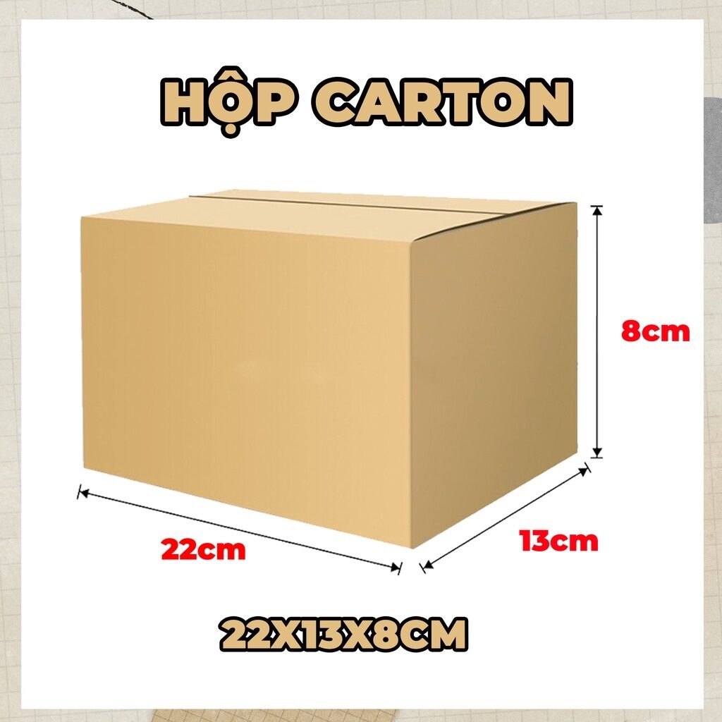 thùng carton kích thước 22x13x8cm